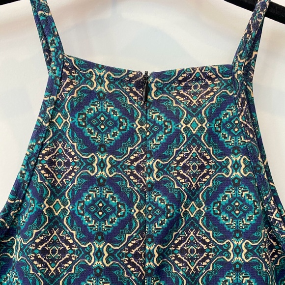 Forever 21 Blue Print Mini/Midi Bodycon Dress - Picture 6 of 7